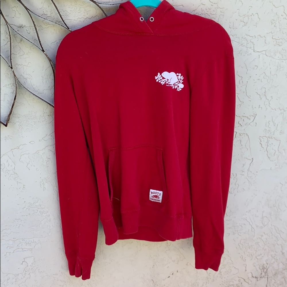 Roots Canada hoodie red